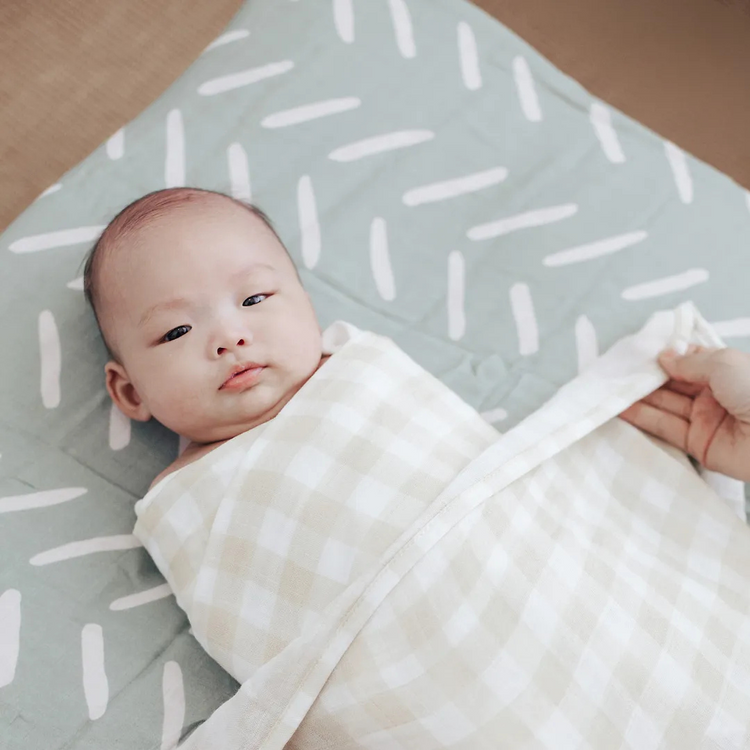 Mils and Key Swaddle - Bamboo + Cotton Swaddle (120cm x 120 cm)