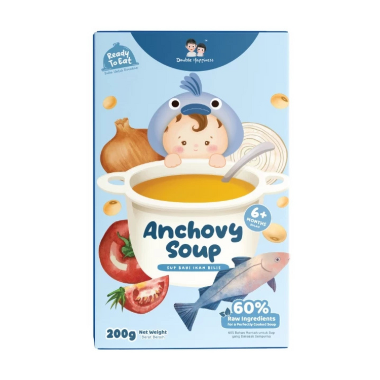 Double Happiness Ready To Eat Broth Soup 200G (6m+) | seasoning powder | NO ADDED MSG | Suitable for salt introduced kids