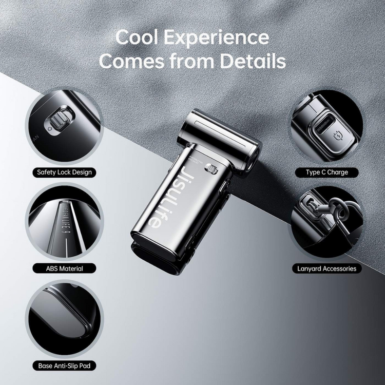 【New Limited Edition】JisuLife Handheld Fan Life9 - Chrome (5000mAh) Silver-Plated With Gift Box