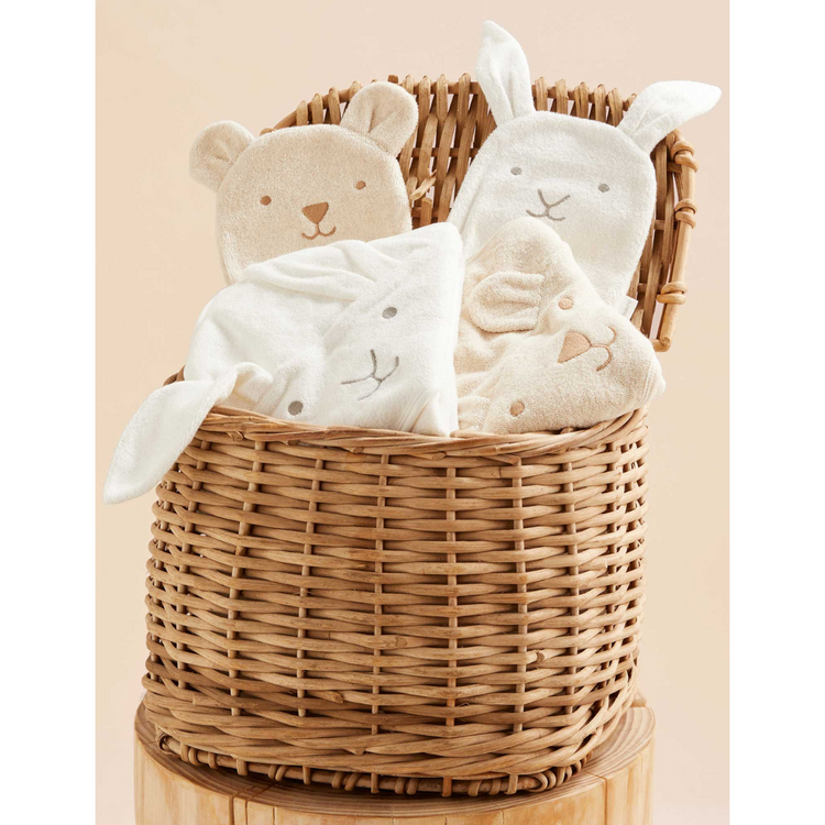 Purebaby Organic Hooded Towel - Vanilla Bunny