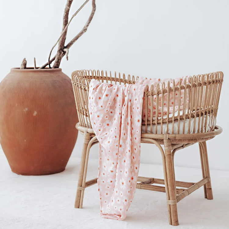 Mils and Key Swaddle - Bamboo + Cotton Swaddle (120cm x 120 cm)