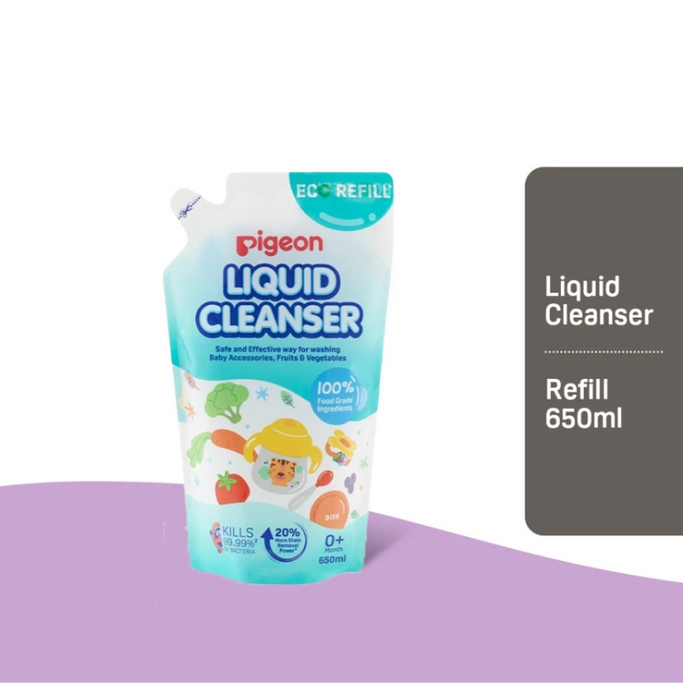 Pigeon Liquid Cleanser Pack (700ml Pump + 650ml Refill)