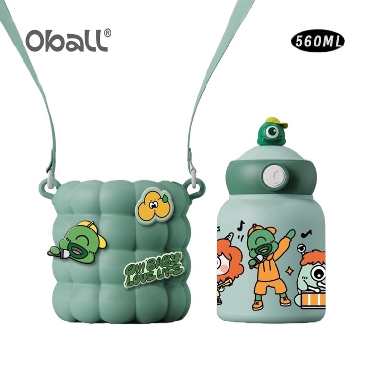 Oball Dudu Cup 560ML With straw and shoulder strap
