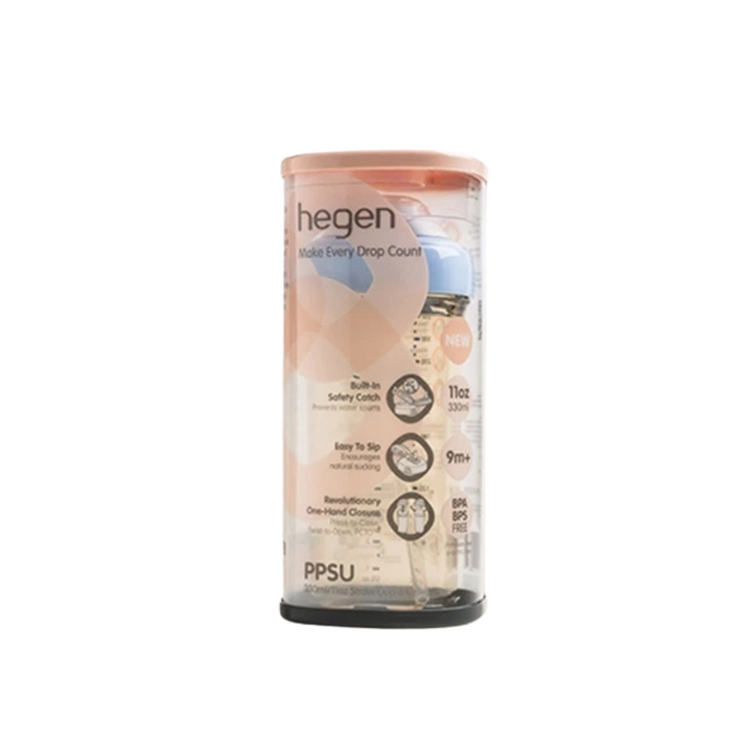 Hegen PCTO 330ml/11oz Straw Cup PPSU V3 - (Blue/Pink/Grey/Purple)