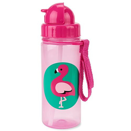 Skip Hop Zoo Straw Bottle 390ml - Flamingo
