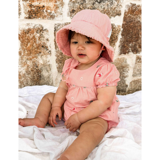 Purebaby Organic Swallow Broderie Swallow Embroidered Bodysuit