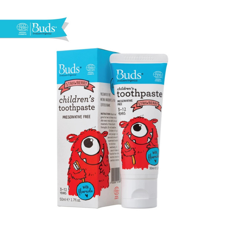 Buds Children's Toothpaste With Fluoride 50ml (3-12yrs)