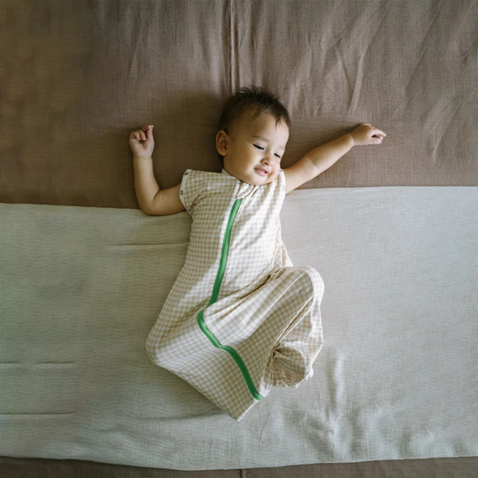 Hamako Tencel Micromodal Simple Swaddle - Striped Fog