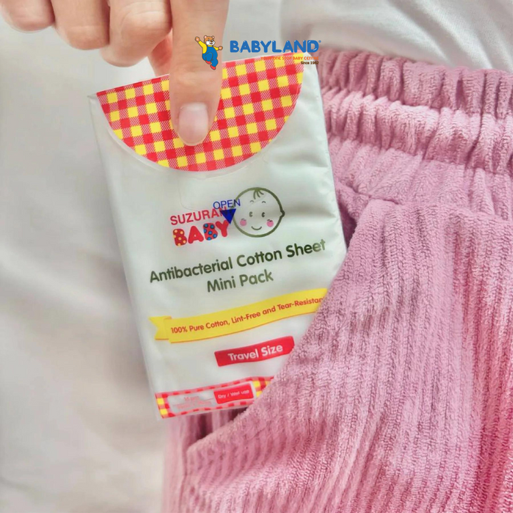 Suzuran Baby Antibacterial Cotton Sheet Mini Pack 15pcs - 9 pkts
