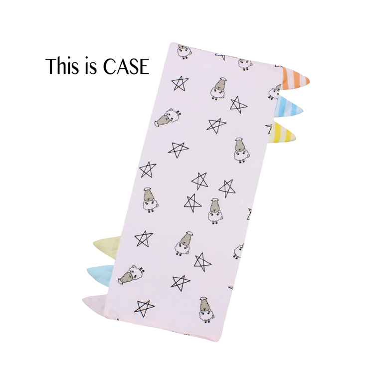 Baa Baa Sheepz Bed-Time Buddy Case Small Star & Sheepz With Color & Stripe Tag