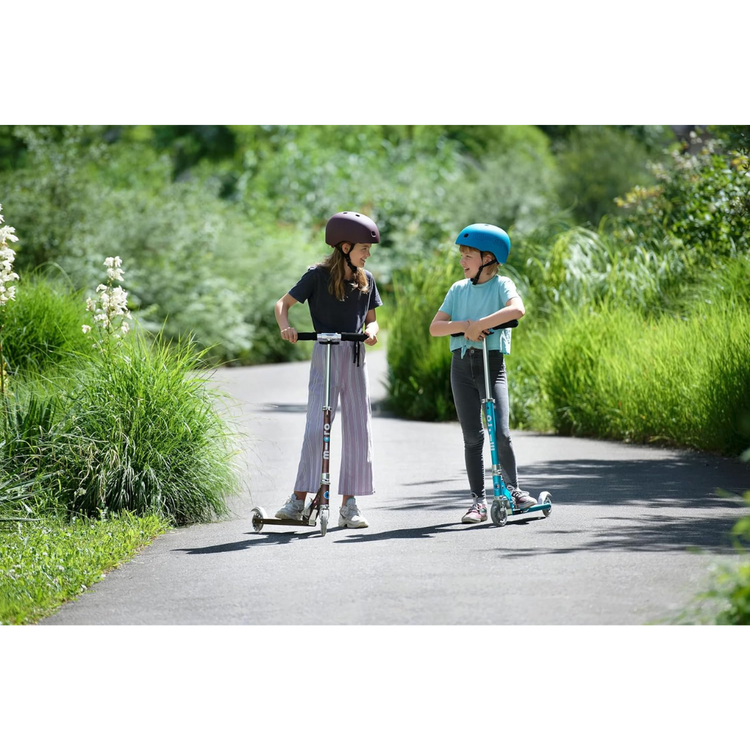 Micro Sprite LED Purple Stripe (5y+) 2-wheel foldable scooter