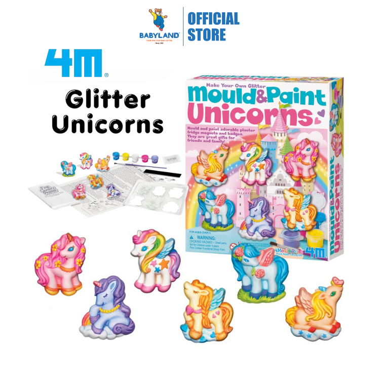 4M Mould & Paint - Glitter Unicorns (5Y+)