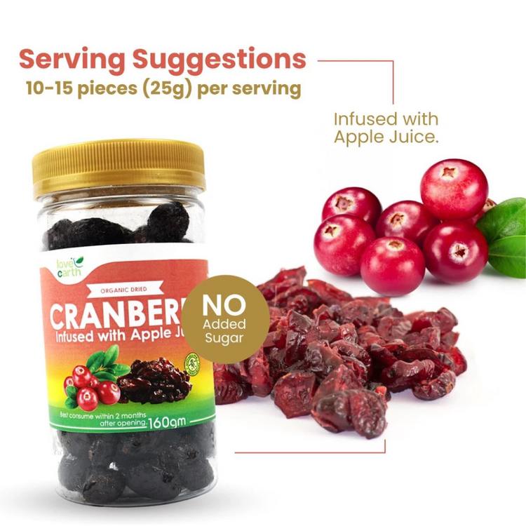 Love Earth Organic Dried Cranberry 160g