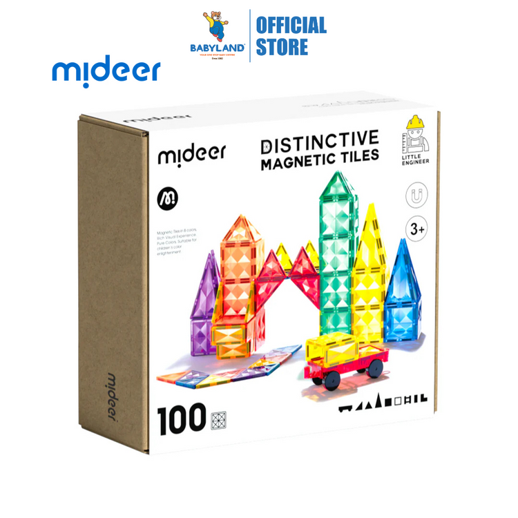Mideer Distinctive Magnetic Tiles - 100PCS (3Y+)