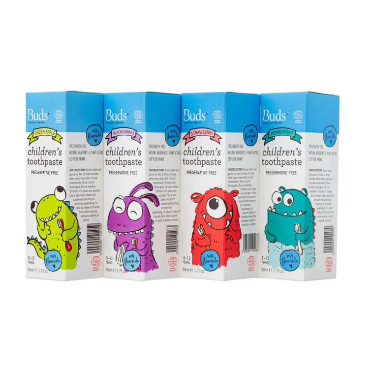 Buds Children's Toothpaste With Fluoride 50ml (3-12yrs)