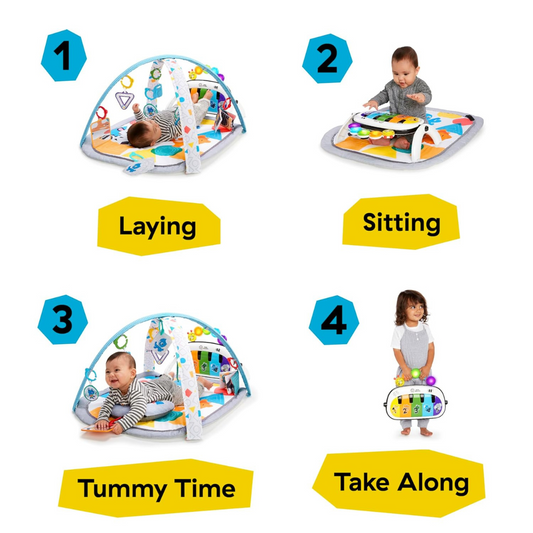 Baby Einstein 4-in-1 Kickin' Tunes Music and Language Discovery Activity Gym (0-36m)