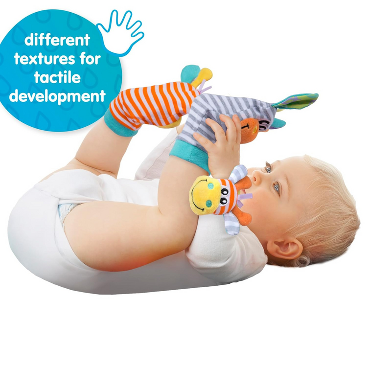 Playgro 0188406 Jungle Wrist Rattle & Foot Finder (0m+)