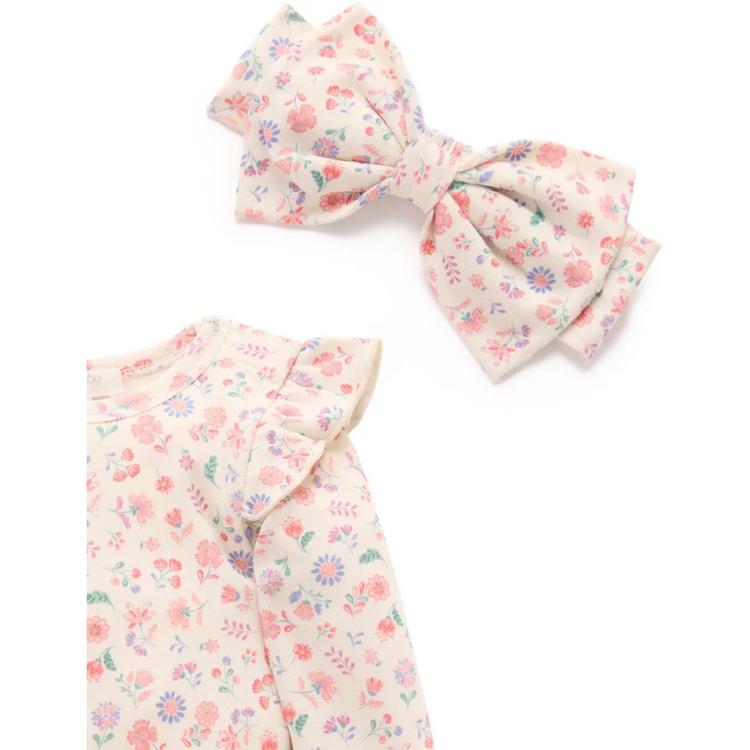 Purebaby Organic 3 Pcs Gift Set - Floral Print