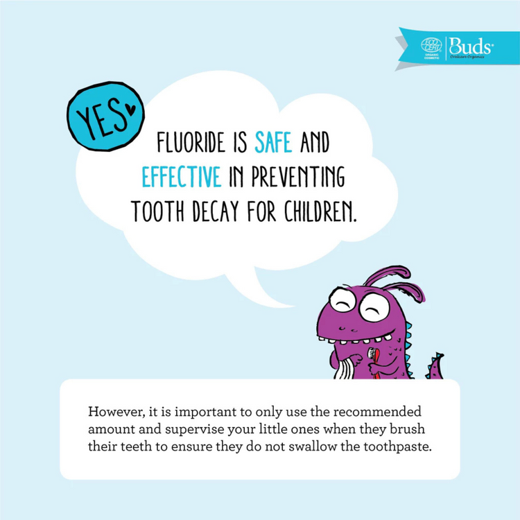 Buds Children's Toothpaste With Fluoride 50ml (3-12yrs)