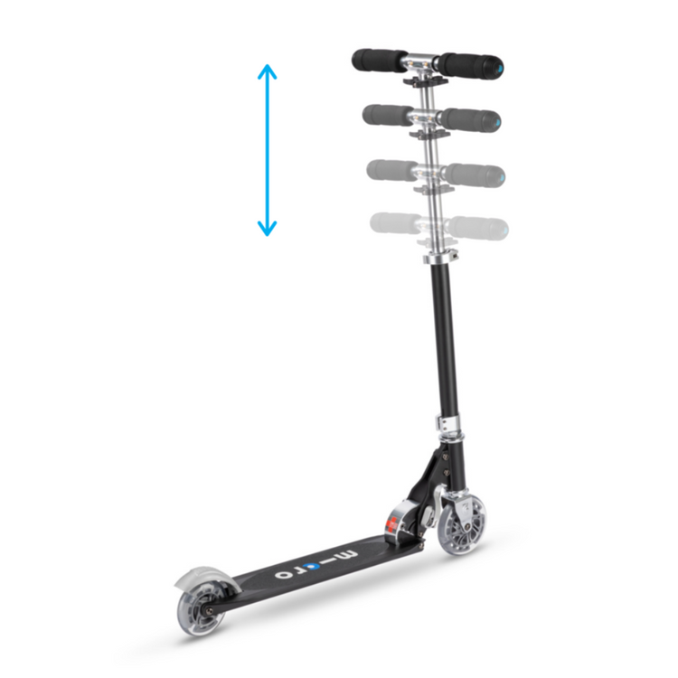 Micro Sprite LED Black (5Y+) 2-wheel foldable scooter