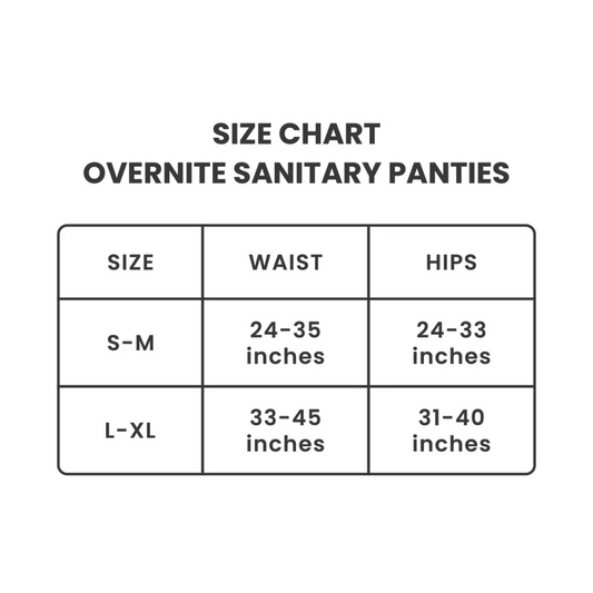 Shapee Overnite Sanitary Panties 3pcs (S-M, L-XL)