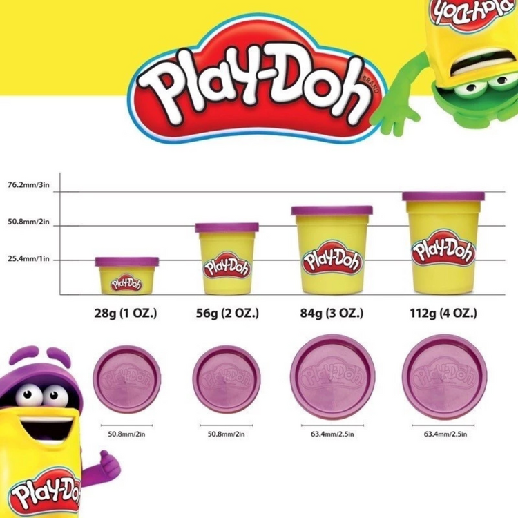 Play-Doh Mini 4-Pack (224g) (2Y+) Colourful Clay Learning Fun Creative For Kids Play Original Playdoh