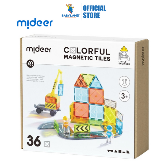 Mideer Colorful Magnetic Tiles - Little Architect (3Y+)