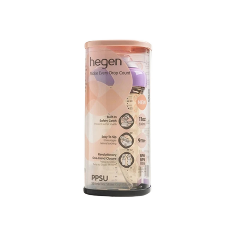 Hegen PCTO 330ml/11oz Straw Cup PPSU V3 - (Blue/Pink/Grey/Purple)