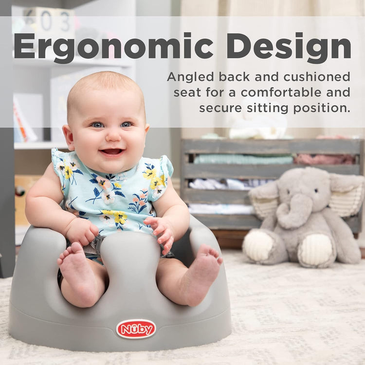 Nuby Floor Seat - Grey 4m+