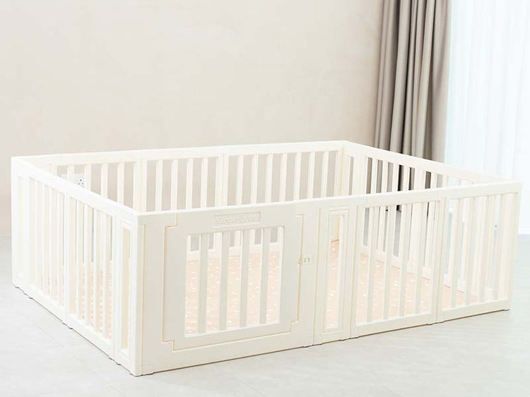 GingerBubs Playpen Pearl White (2.06 m x 1.47 m)