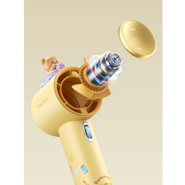 JisuLife Handheld Fan Pro1 5000mAh - Butterbear【 Bladeless Rechargeable 100 Level Adjustment With Strong Wind Cooler 18h 】