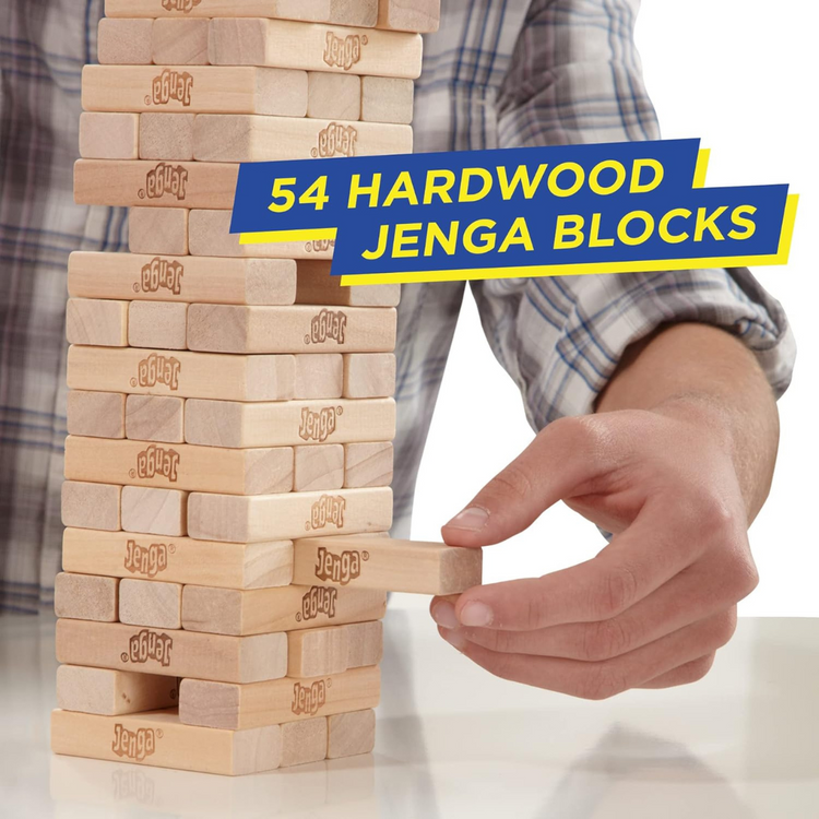 Jenga Game, Party Games for Ages 6+, Family Games for 1+ Players
