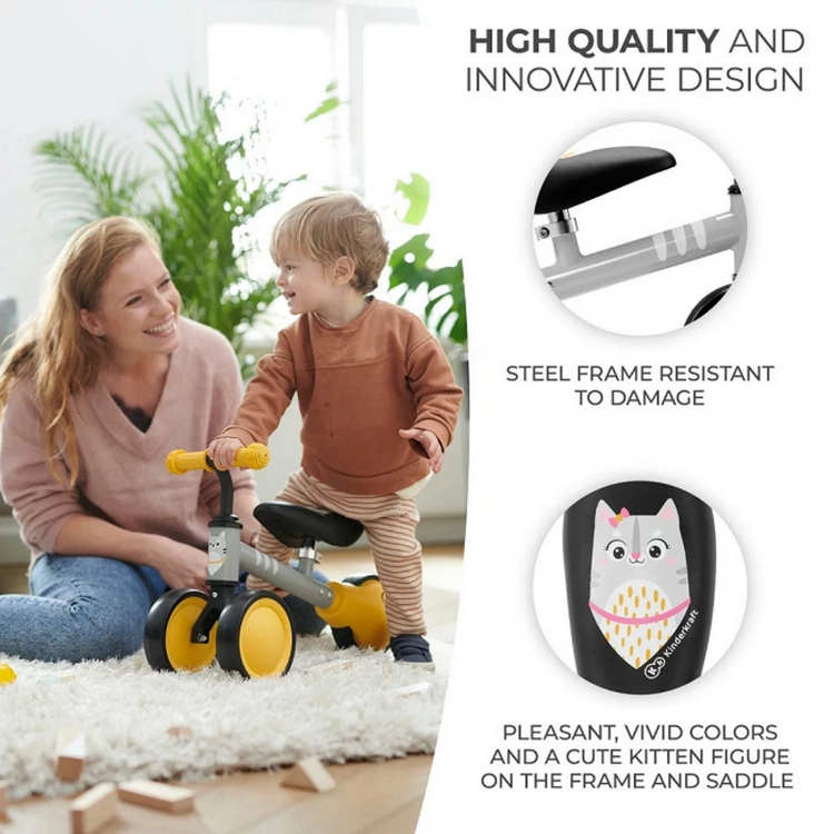 Kinderkraft Balance bike CUTIE - Light Pink (1 year up to 25 kg)