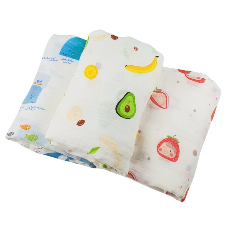 Akarana Baby High Quality Bamboo Muslin Swaddle Soft Blanket
