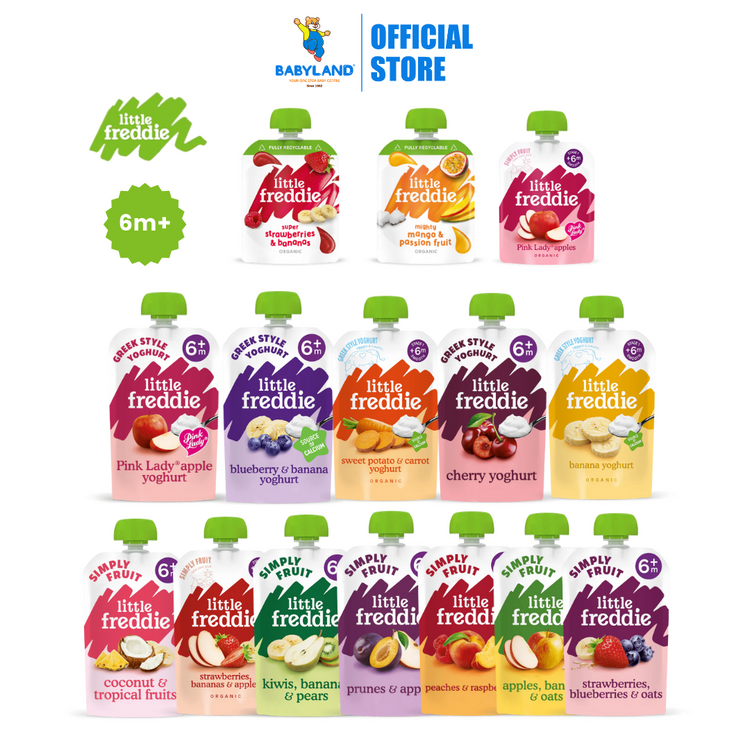 Little Freddie Organic Fruits Pouches (6m+) (90g-100g) - Puree