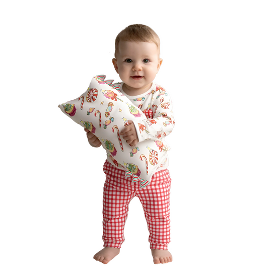 Baa Baa Sheepz Bed-Time Buddy Christmas 3 White with Stripe Tag