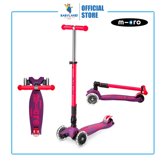 Micro 228 Maxi Deluxe Foldable Neon LED - Ultra Pink For Kids Age 5-12 Years