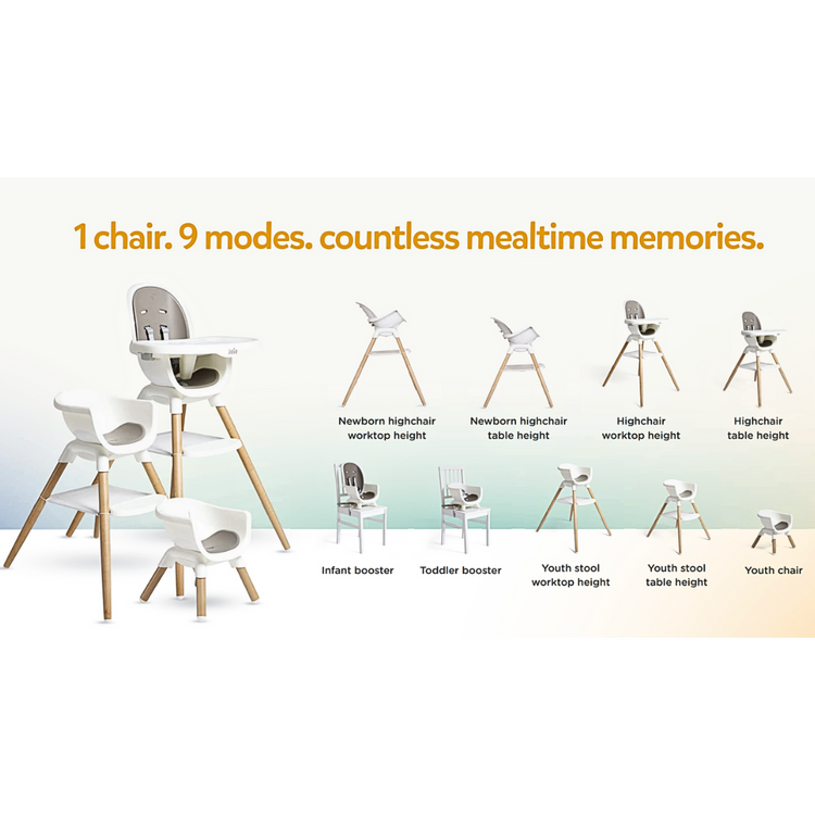 Joie Chestnut 9in1 Highchair (Birth to approx. 6 years)