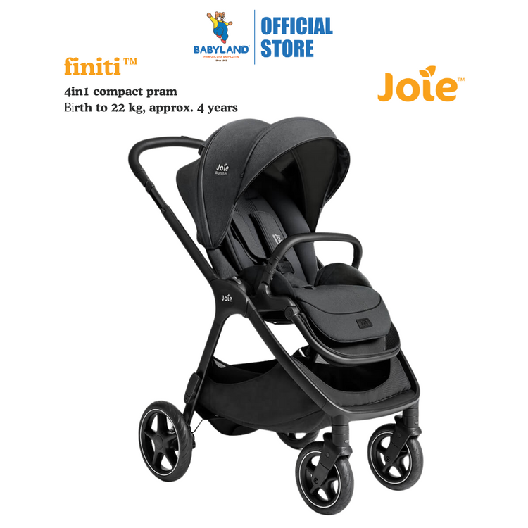 Joie Signature Finiti Multi-Mode Stroller - Ebony (Birth to 22 kg, approx. 4 years)