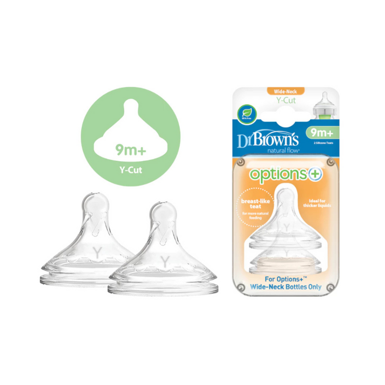 Dr Brown's Options+ Wide-Neck Silicone Teat (2pcs)