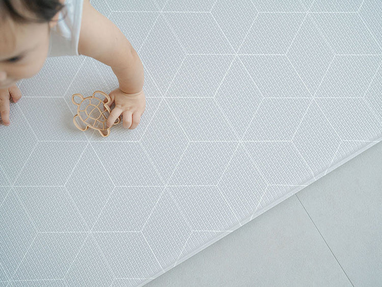 GingerBubs Speckled Play Mat Large - Baby Blue (2.0 m x 1.4 m)