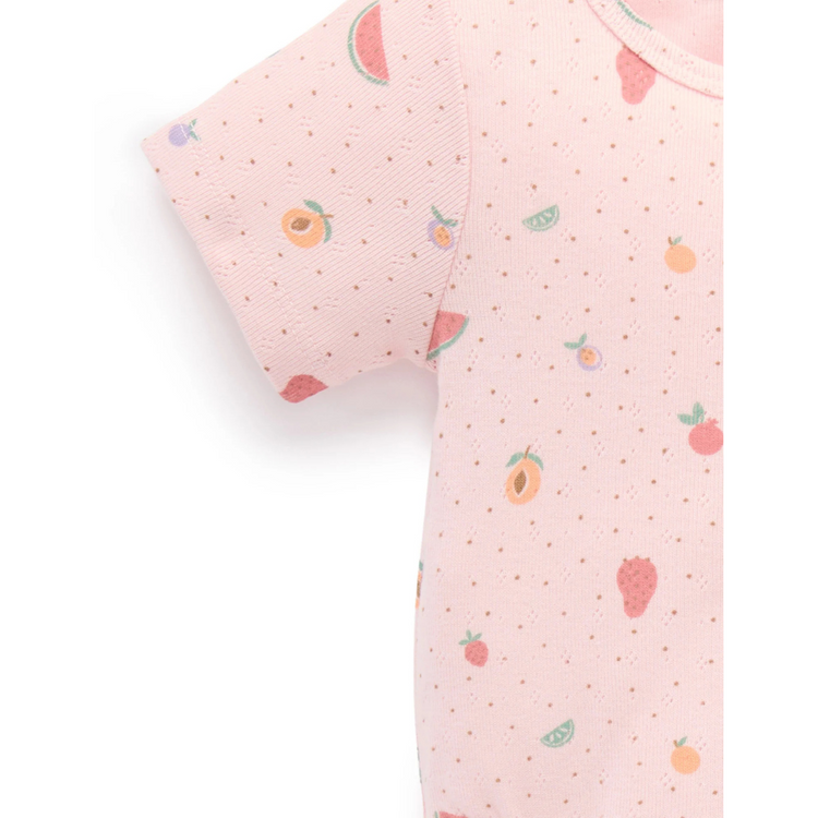 Purebaby Organic Fruity Print Pointelle Bodysuit