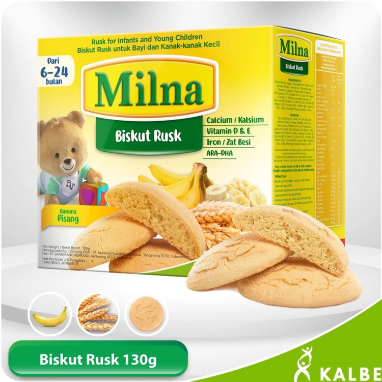 Milna Baby Biskut Rusk (130g) For 6+ Babies
