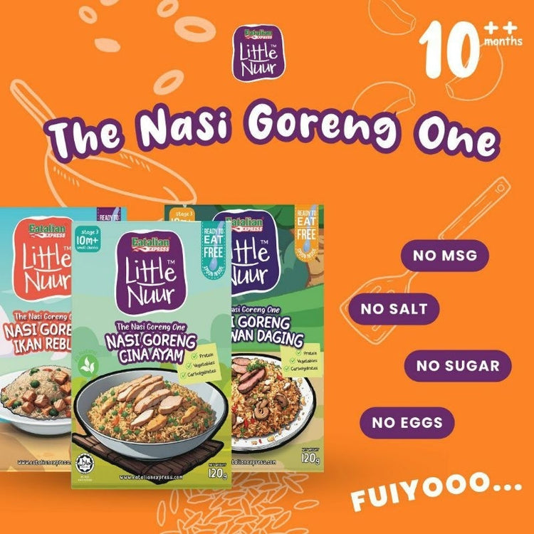 Eatalian Express Little Nuur - Nasi Goreng Ikan Rebus 120g (10M+)