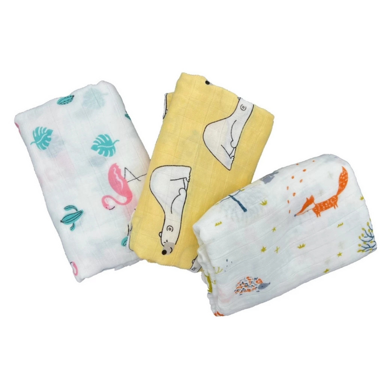 Akarana Baby High Quality Bamboo Muslin Swaddle Soft Blanket