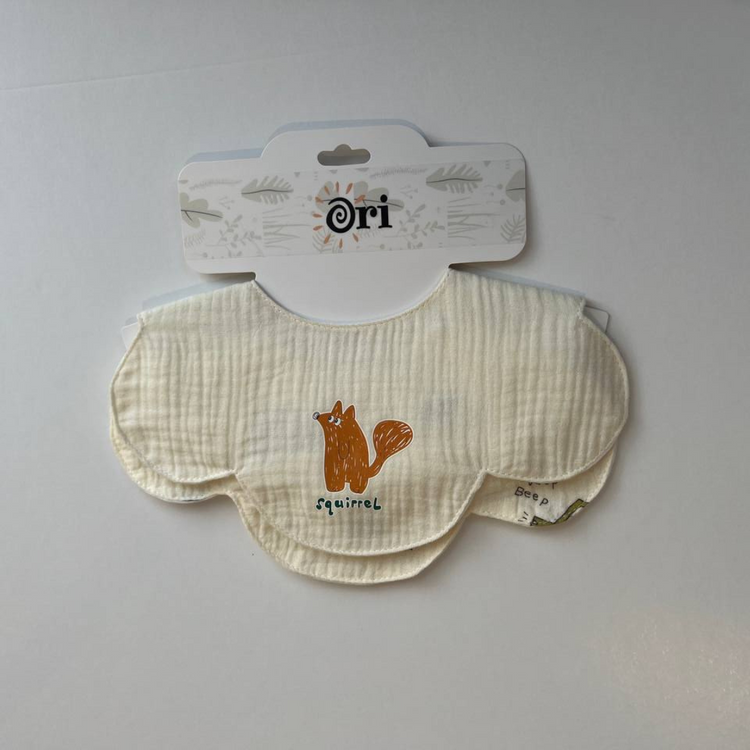 Ori Baby Cotton Bibs (2pcs) (Adjust Snap)