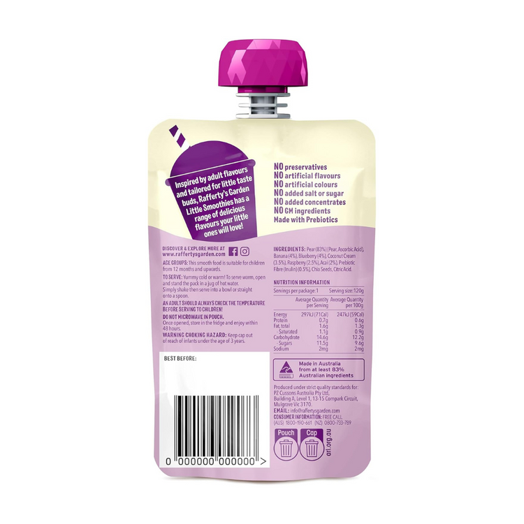 Rafferty's Garden Little Smoothies Coconut 120g