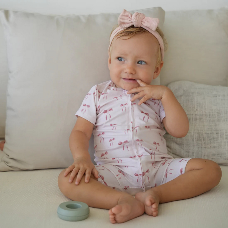 Joey & Mom Zipper Bamboo Romper