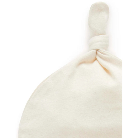 Purebaby Beanie Organic Knot Hat - Wheat Melange