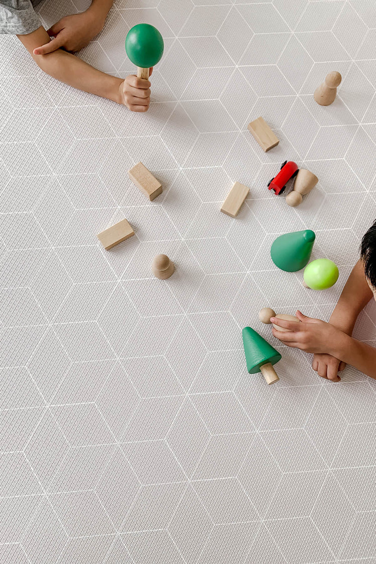 GingerBubs Rimba Play Mat Round - Mint Green (140cm x 1.5cm)